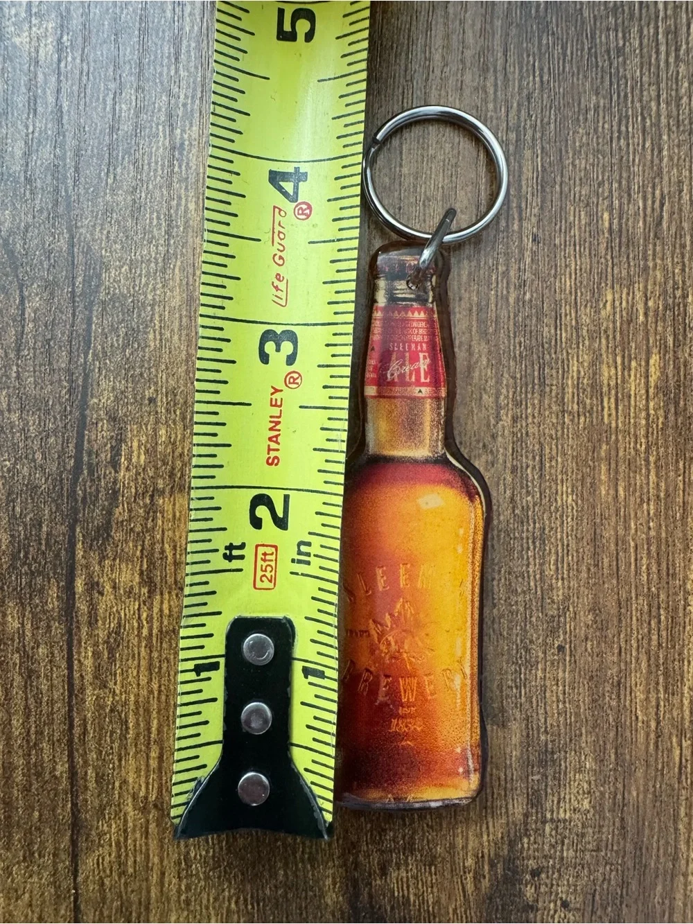 Vintage Sleeman Brewery Beer Bottle Advertising Acrylic Keychain‎ Breweriana